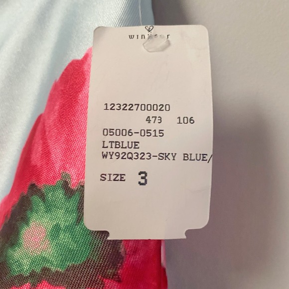 NWT Windsor Formal / Prom Floral Trumpet Skirt - Sky Blue - Size 3 - Picture 5 of 9